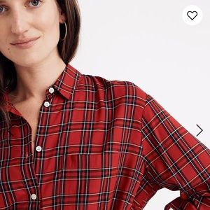 Oversized Ex-Boyfriend Shirt in Tartan Plaid